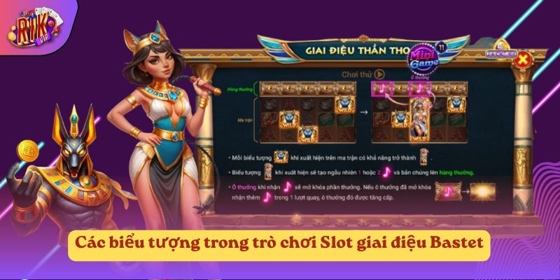 Các biểu tượng trong trò chơi Slot giai điệu Bastet Các biểu tượng trong trò chơi Slot giai điệu Bastet